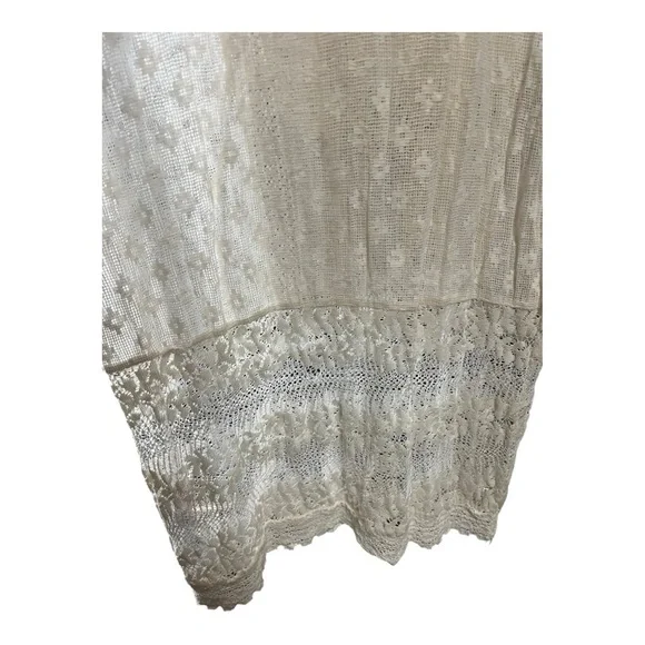 ZARA IVORY CREAM CROCHET LACE MIDI DRESS SIZE US SMALL - Picture 12 of 14